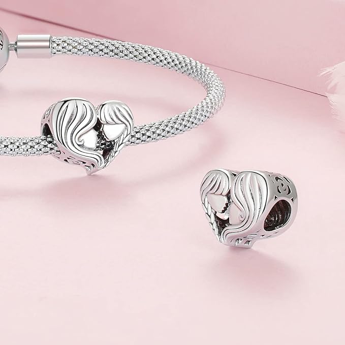 Bracelet "mother and daughter" in 925 sterling silver