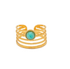 18 Karat fine Gold Plated ring with Turquoise