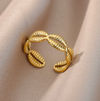 18 Karat Gold Plated ring with shells