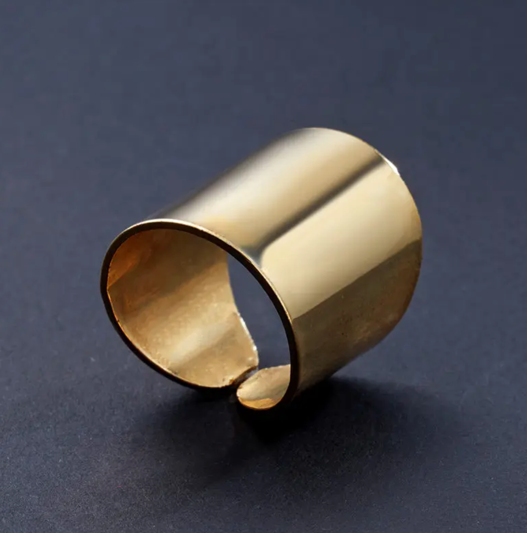 18 Karat Gold Plated ring Egyptian long