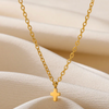 18 Karat Gold Plated necklace with a very small solid cross