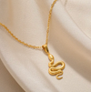 18 Karat Gold Plated Snake Necklace