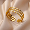 18 Karat Gold Plated bracelet on 3 open strands