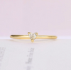 18K gold plated small zirconia classic fine ring