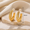 18K Gold plated curled hoop earrings