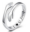 Hug ring "I love you forever" in 925 sterling silver