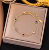 Multicolor 18K gold plated happiness bracelet