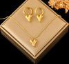 18K Gold plated family love Set