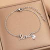 Love bracelet with zirconia teardrop in Sterling Silver 925