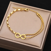 18k gold plated infinity bracelet